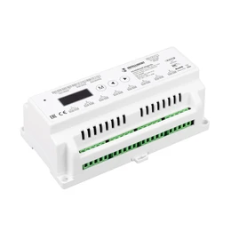 Фото #1 товара INTELLIGENT ARLIGHT Релейный модуль SMART-SWITCH-708-82-D2-DIN (230V, 8x10A, DALI, DMX512) (IARL, IP20 Пластик, 5 лет)