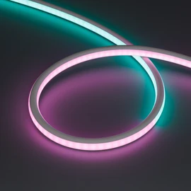 Фото #1 товара Светодиодная лента герметичная SPI-WAVE-TOP-G200-18x15mm 24V RGB PX2 (26 W/m, IP54, 5m, wire x1) (Arlight, Вывод прямой, 3 года)