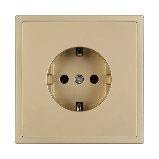 Фото #4 товара ARL NOBE Розетка зк со шторками софт-тач золотой песок SCT-MEU-SFPL-GD (250V, 16A) (Arlight, -)