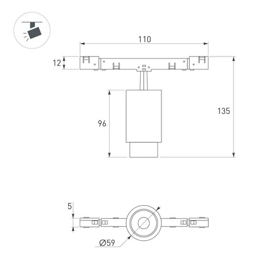 Фото #4 товара Светильник MAG-MICROCOSM-SPOT-ZOOM-R59-12W Warm3000 (WH, 20-60 deg, 24V) (Arlight, IP20 Металл, 5 лет)