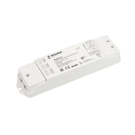 Фото товара INTELLIGENT ARLIGHT Конвертер SMART-0-10V-302-72-SH-DRI-PD-SUF (230V, 2x20mA, 2.4G) (IARL, IP20 Пластик, 5 лет)