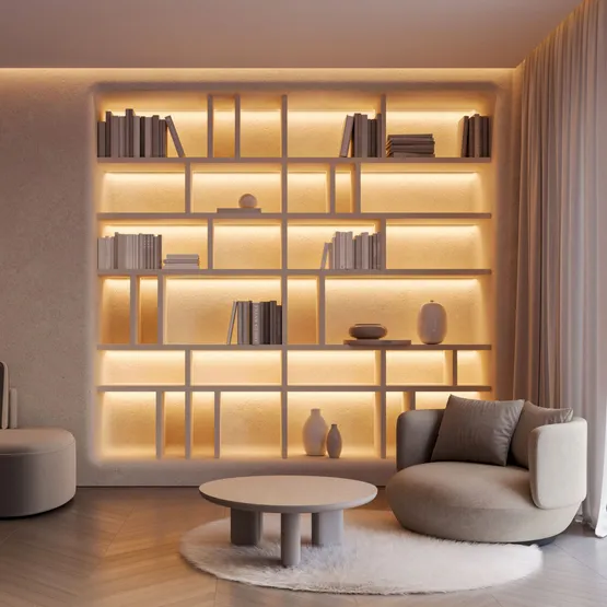 Фото #4 товара Светодиодная лента FC-A240-10mm 24V Warm3000-CX1 (24 W/m, IP20, 5m) (Arlight, резка 1 светодиод)