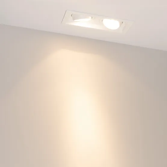 Фото #4 товара Светильник MS-VORTEX-BUILT-S170x90-2x12W Warm3000 (WH-WH, 20 deg, 230V) (Arlight, IP20 Металл, 5 лет)