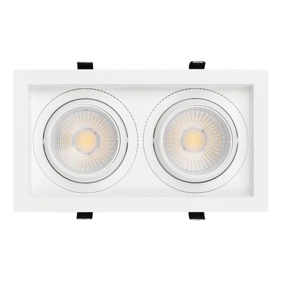 Фото #2 товара Светильник MS-VORTEX-BUILT-S250x140-2x30W Day4000 (WH-WH, 50 deg, 230V) (Arlight, IP20 Металл, 5 лет)