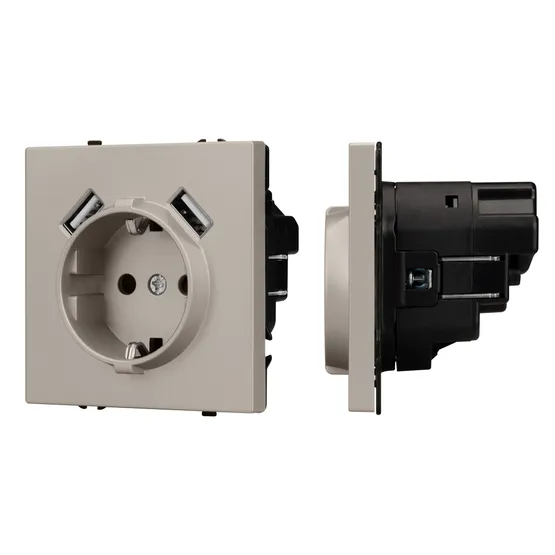 Фото #1 товара Механизм розетки с USB зарядкой SCT-NOBE-MUAA-SFPL-CA (230V, 16A) (Arlight, -)