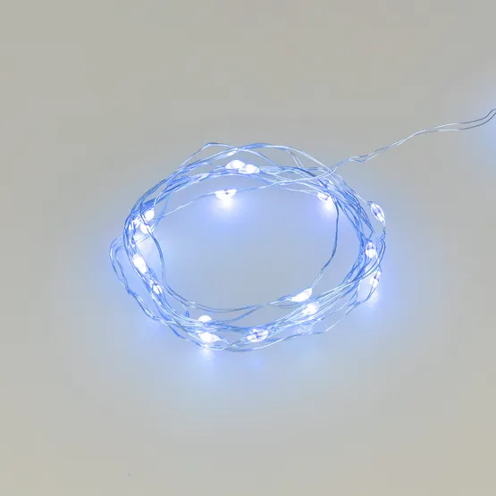 Фото товара Светодиодная гирлянда ARD-DEW-HOME-2000-CLEAR-20LED-STD Blue (3V, Battery Pack) (Ardecoled, IP20)