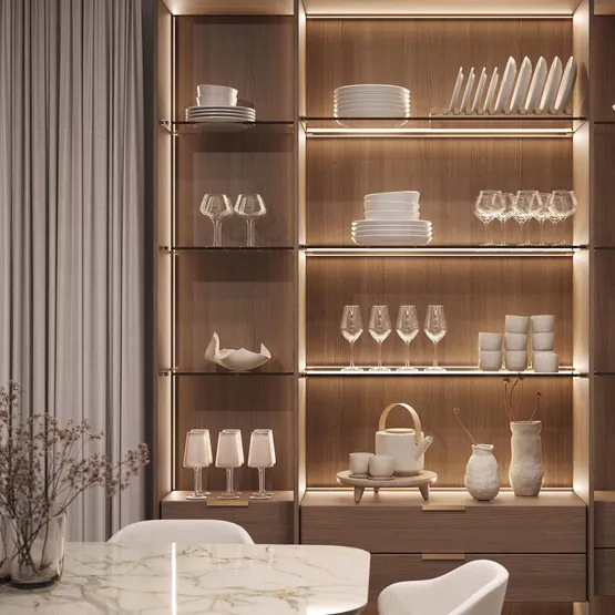 Фото #4 товара Профиль с экраном SL-KANT-H10-ROTATE-2000 CHAMPAGNE GOLD (Arlight, Алюминий+пластик)