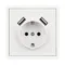 Минифото #3 товара Механизм розетки с USB зарядкой SCT-NOBE-MUAA-SFPL-WH (230V, 16A) (Arlight, Белый кварц)