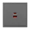 Минифото #3 товара Механизм розетки с быстрой USB зарядкой SCT-NOBE-MUAC-SFPL-FC-GR (65W, QC3) (Arlight, Серый базальт)