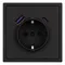 Минифото #2 товара Механизм розетки с USB зарядкой SCT-NOBE-MUAC-SFPL-BK (230V, 16A) (Arlight, Черный оникс)